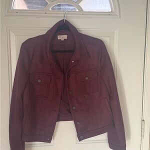 LOFT Women's FAUX Suede Jean Style Jacket